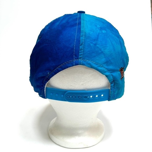 Vintage 90’s Camel Smooth Character Blue Tie Dye Nylon Baseball Cap Dad Hat - Picture 11 of 11